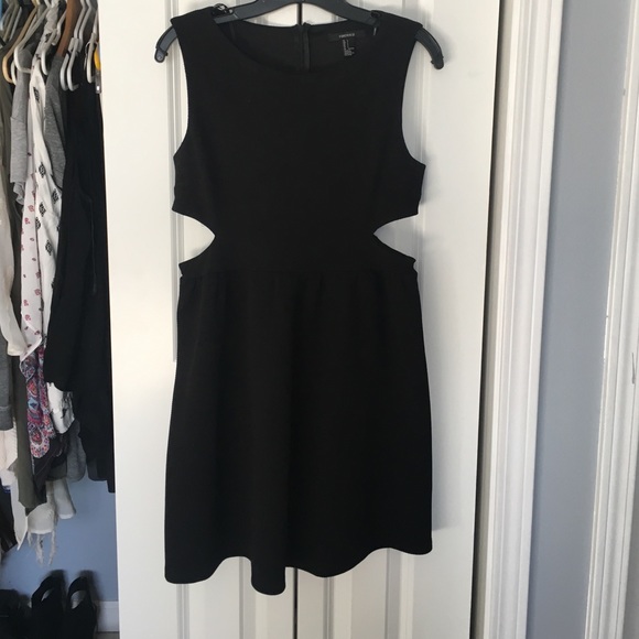 Side cut out little black dress