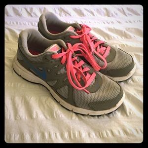Nike Revolution 2- gray & pink- *only worn once*