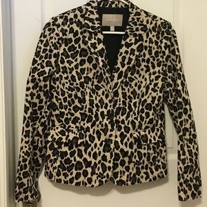Banana Republic leopard print blazer