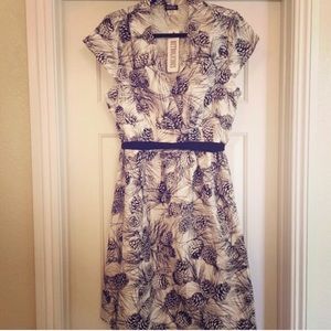 NWT 1x Modcloth Retrolicious PineCone Pin Up Dress