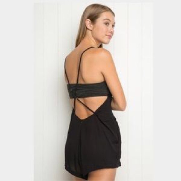 SOLD | NWT Brandy Melville Black Adley Romper - Picture 3 of 5