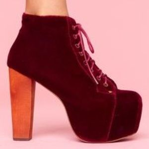Jeffrey Campbell Lita boot red velvet