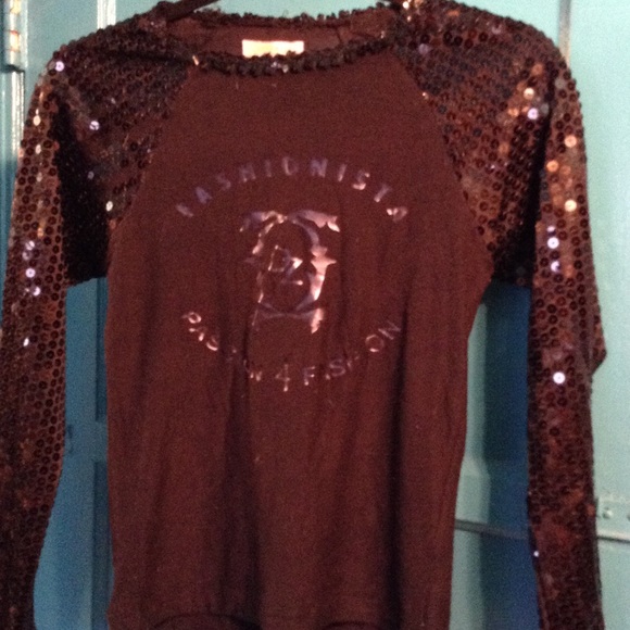 Sequin baseball jersey black on black - Picture 1 of 4