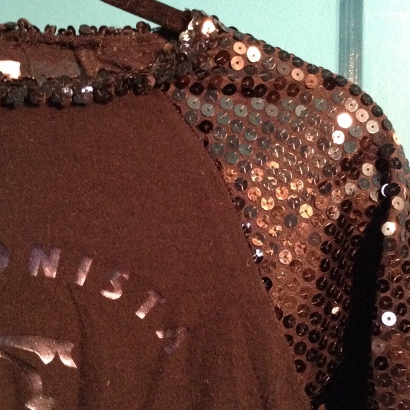 Sequin baseball jersey black on black - Picture 3 of 4