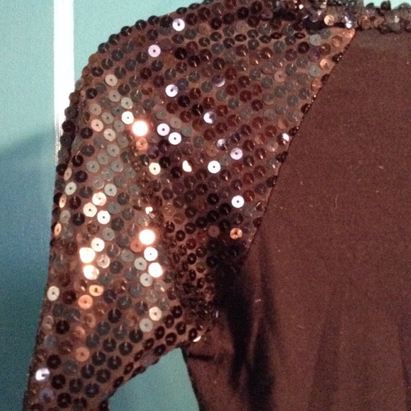 Sequin baseball jersey black on black - Picture 4 of 4