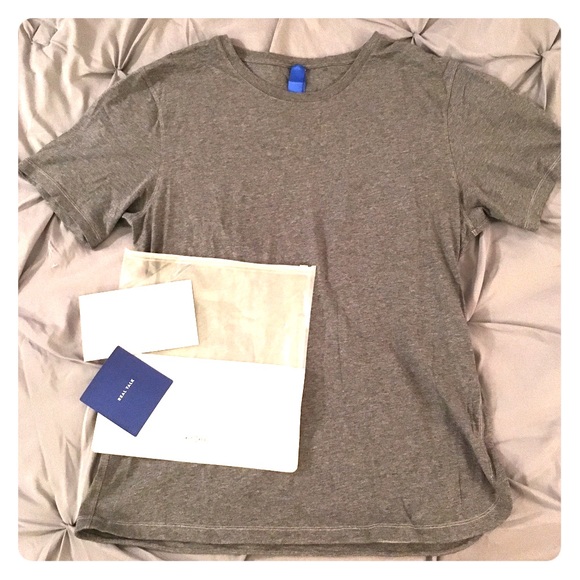 kit ace tops kit ace mens large blank canvas gray tshirt poshmark