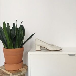 Block Heel Ballerina Pump