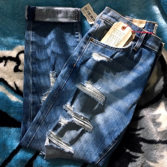 Current/Elliott "The Fling" Vintage Tattered Jeans - Picture 2 of 7