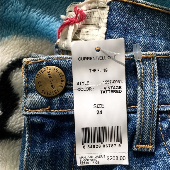 Current/Elliott "The Fling" Vintage Tattered Jeans - Picture 5 of 7