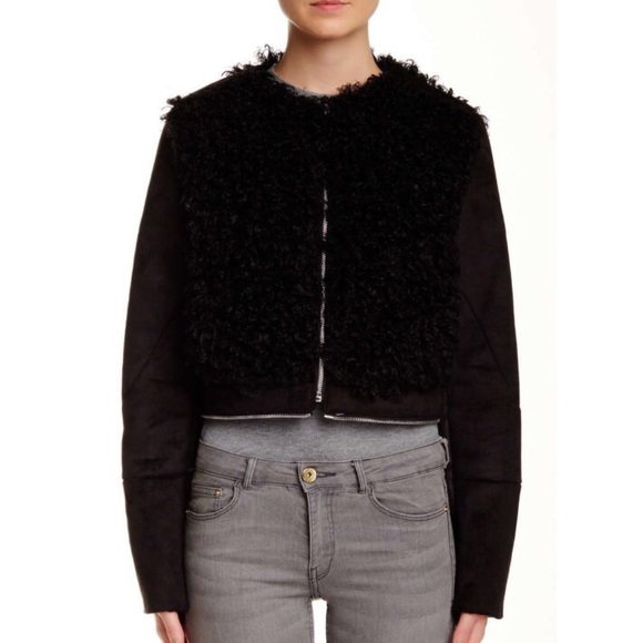 π²Buy 1 Get 1 Freeπ² Black Faux Shearling Coat - Picture 4 of 4