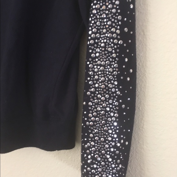 Scandalicious navy blue crystal sweater small - Picture 2 of 2