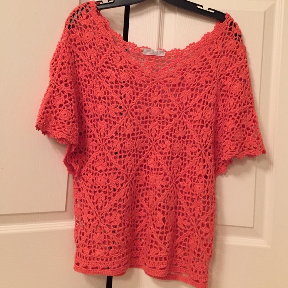 Tangerine lace top