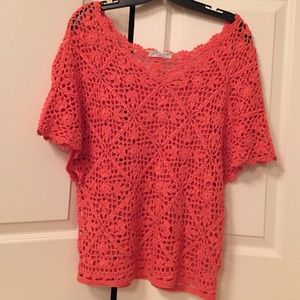 Tangerine lace top