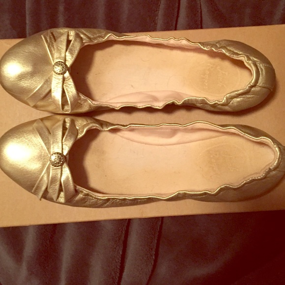 Jack Rogers Regina Flats, Platinum