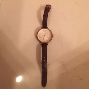 Brown leather Fossil watch