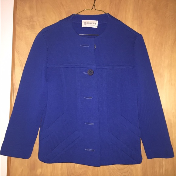 2 PC vintage Carribean blue wool suit