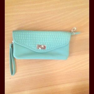 Sea Foam Green clutch