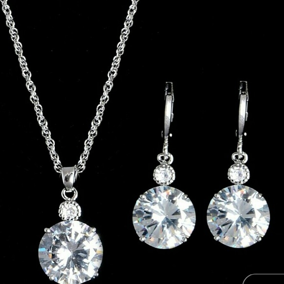 18K white gold filled brilliant cubic zirconia Cz