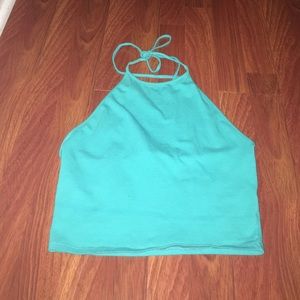 Scoop back halter top