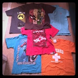 Lot of 6 boys t-shirts
