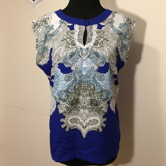 NY&Co Paisley design short sleeve blouse