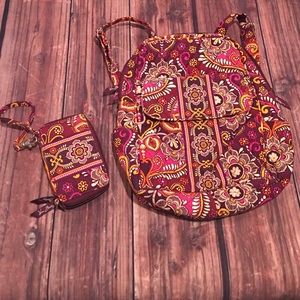 Vera Bradley mini backpack and wristlet