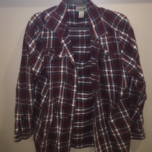 Vintage red and blue plaid flannel