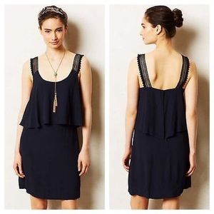 Anthropologie Maeve Tisana Navy Dress