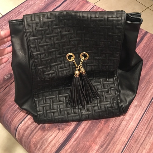 Black big Buddha large backpack purse