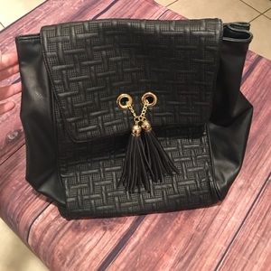 Black big Buddha large backpack purse