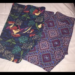 LuLaRoe set of  2 OS 'Unicorn' Leggings