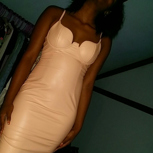 Leatherette Pink dress