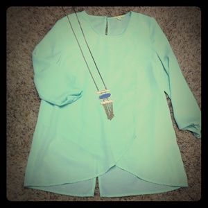 Mint Chiffon Gianni Bini Top
