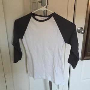 American apparel baseball tee