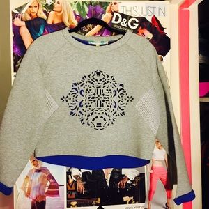 Lasercut Gray Sweat Shirt..