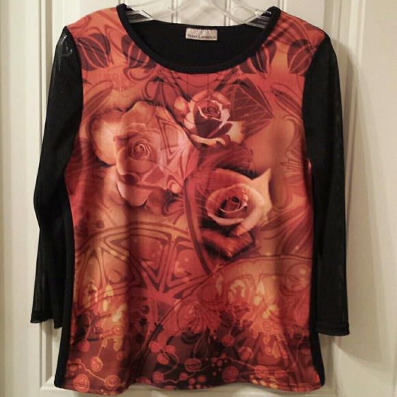Roses Print Top