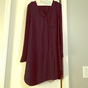 Navy blue shirt dress