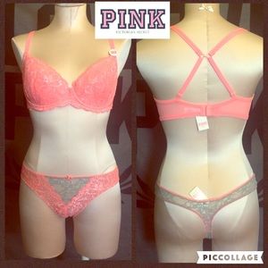 NWT Victories Secret PINK bra and panty set