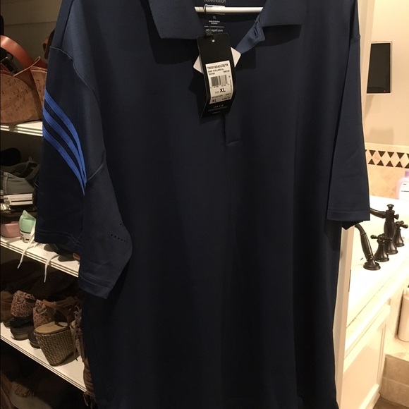 Men's NWT Adidas 3-Stripe Golf Shirt