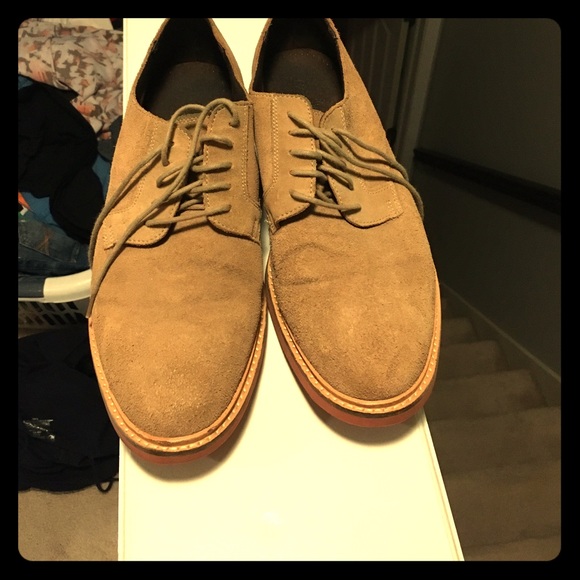 MENS, suede tan dress shoes