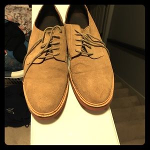 MENS, suede tan dress shoes