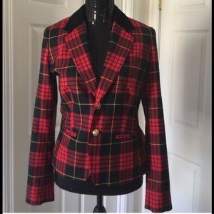 Women's plaid blazer