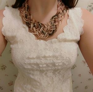 Braided beaded necklace