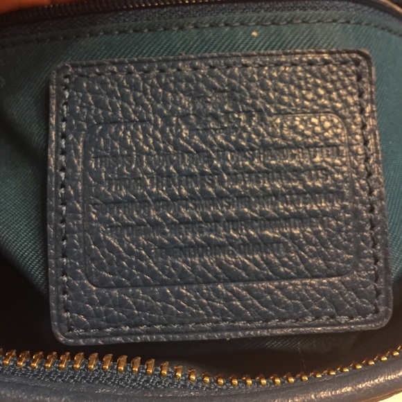 Peacock blue mini Nolita satchel coach NWOT - Picture 3 of 4