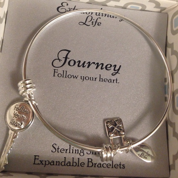 Extraordinary life Jewelry - Sterling silver expandable bracelet w/charms. NEW