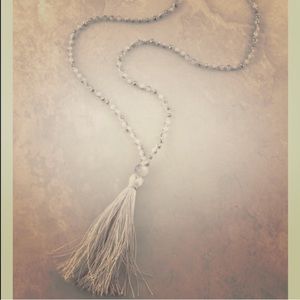 Beaded tassel necklace