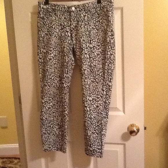 Never Worn Animal Print Jeans From Ann Taylor.