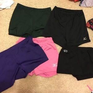 Set of spandex shorts