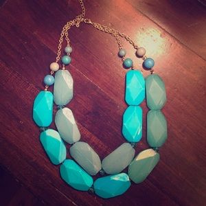 Blue/turquoise statement necklace