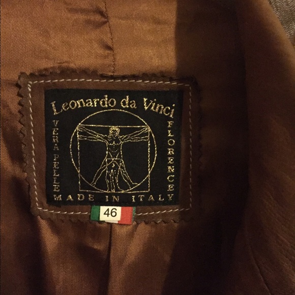 Italian Leather Jacket with Diagonal Multi-Zipper - Picture 4 of 4